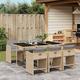 Vidaxl - Set Pranzo da Giardino 7 pz con Cuscini Beige Misto Polyrattan
