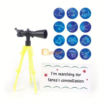 TEMU Elf Telescope Prop Set For Stargazing - Solar System & Space Exploration, Perfect For , Christmas, Easter & More - No Batteries Required