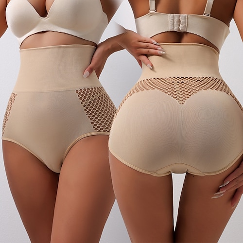 Damen-Mesh-Bauchkontroll-Tanga-Shapewear für Frauen, hohe Taille, formende Unterwäsche, nahtlose Body-Shaper-Höschen, Hüfthalter, Home-Outfits Image