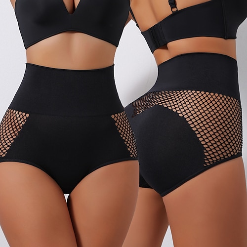 Damen-Mesh-Bauchkontroll-Tanga-Shapewear für Frauen, hohe Taille, formende Unterwäsche, nahtlose Body-Shaper-Höschen, Hüfthalter, Home-Outfits Image