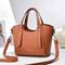 Damen Handtasche PU-Leder Casual Täglich Langlebig lichter Ocker Schwarz Elfenbein