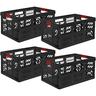 Keeeper Ben - Packung mit 4 Keeper-Faltboxen 45 l in Graphit und Rot