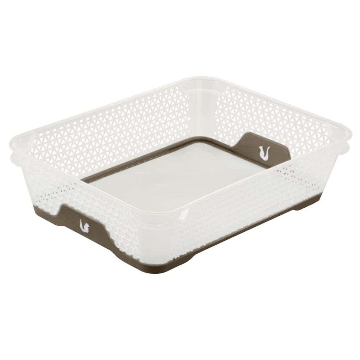 Keeeper - Mini-Rutschfester Korb 26,5x20x7 cm DIN A5 Transparent/Braun - Kollektion Jonas Image