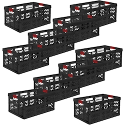 Keeeper Ben - 10 Stück Keeper Faltboxen 45 l Graphit und Rot Image