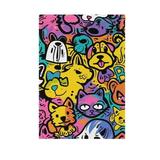 Cat and Dog Graffiti Garden Flag 12X18 Double Sided Yard Flags for Outside Outdoor All Seasonal Decoration