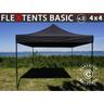 Dancover - Faltzelt Faltpavillon Wasserdicht FleXtents Basic v.3, 4x4m - Schwarz