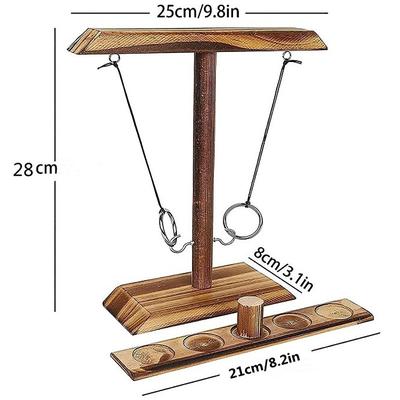 Ultimate Wooden Hook and Ring Combat Game Set - Exciting Indoor/Outdoor Party Game for Adults, Families, and Friends - Perfect for Bars, Holiday Gifts, Halloween Parties, and Social Gatherings