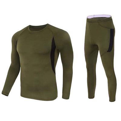 Men's Tracksuit 2 Piece Casual Fall Long Sleeve Thermal Warm Soft Fitness Gym Workout Running Sportswear Activewear Color Block Black Army Green Khaki