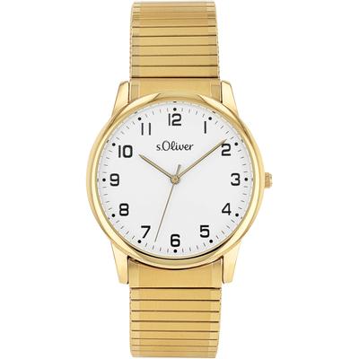 Quarzuhr S.OLIVER, gold (goldfarben), Armbanduhren, Damen, Armbanduhr, Damenuhr, Herrenuhr, Edelstahlarmband, Flexband, Zugband Image