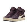 Winterboots PUMA "CARINA 2.0 MID WTR JR", Kinder, Gr. 37, lila (midnight plum, alpine snow, puma gold), unifarben, sportlich, Schuhe, mit Klettverschluss für Jugendliche