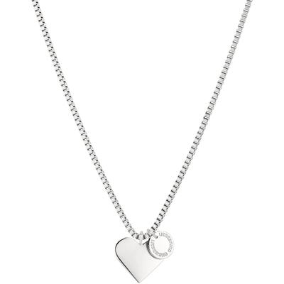 Kette mit Anhänger LIEBESKIND BERLIN "Schmuck Geschenk Edelstahl Halskette Herz, LJ-0503-N-45, LJ-0811-N-45", silber (silberfarben), Halsketten, Damen, Edelstahl, L: 45cm B: 2mm, B:2mm Image