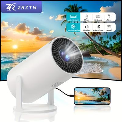 TEMU Mini Projector 4k, Us Plug Projection, Portable Home Outdoor Theater 180Â° Projection Angle Adjustable, Compatible With Usb/sd/av Suitable For Birthday Gifts, Christmas, , Thanksgiving Gifts