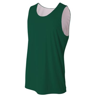 A4 NB2375 Athletic Youth Performance Jump Reversible Basketball Jersey T-Shirt in Forest Green/White size Large | Polyester A4NB2375