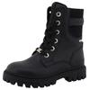 Winterboots TOM TAILOR, Kinder, Gr. 34, schwarz, Lederimitat, Elastischer Einsatz, unifarben, modisch, Schuhe, Schnürstiefelette, Winterstiefelette mit TEX-Membran, bequeme Form