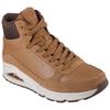 Sneaker SKECHERS "UNO", Herren, Gr. 40, braun (whiskey, schwarz), Veloursleder, Lederimitat, Mesh, casual, Schuhe, Mid Cut Sneaker, Schnürboots mit gepolstertem Schaftrand