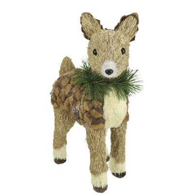 Dekofigur I.GE.A. "Reh aus Bast", beige (natur), B:18cm H:10cm, Bast, Dekofiguren, Dekoration Geschenk Dekorative Dekoobjekt Ornamente Tierfigur Dekotier Image
