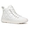 Sneaker GEOX "J LAQUINNY GIRL B", Kinder, Gr. 32, weiß, Lederimitat, Schuhe, High Top Sneaker, Schnürboots, Freizeitschuh mit Reißverschluss