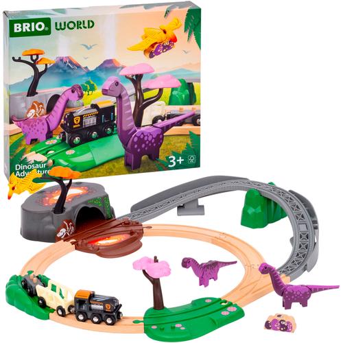 Spielzeugeisenbahn-Erweiterung BRIO ""BRIO WORLD, Dinosaurier Abenteuer-Set"" Spielzeugeisenbahn-Erweiterungen bunt Kinder FSC- schützt Wald - weltweit