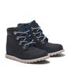 Schnürboots TIMBERLAND "POKEY PINE MID LACE UP WITH ZIP BOOT", Damen, Gr. 23, blau (navy), Leder, sportlich, Schuhe, Winterstiefel, Schnürstiefel, Winterschuhe