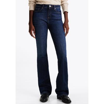 Bootcut-Jeans TOMMY HILFIGER "BOOTCUT RW PATY", Damen, Gr. 29, Länge 28, blau (nos dunkelblau), Denim/Jeans, Obermaterial: 99% Baumwolle, 1% Elasthan, unifarben, casual, bootcut fit lang, Jeans, mit Tommy Hilfiger Logo-Badge Image