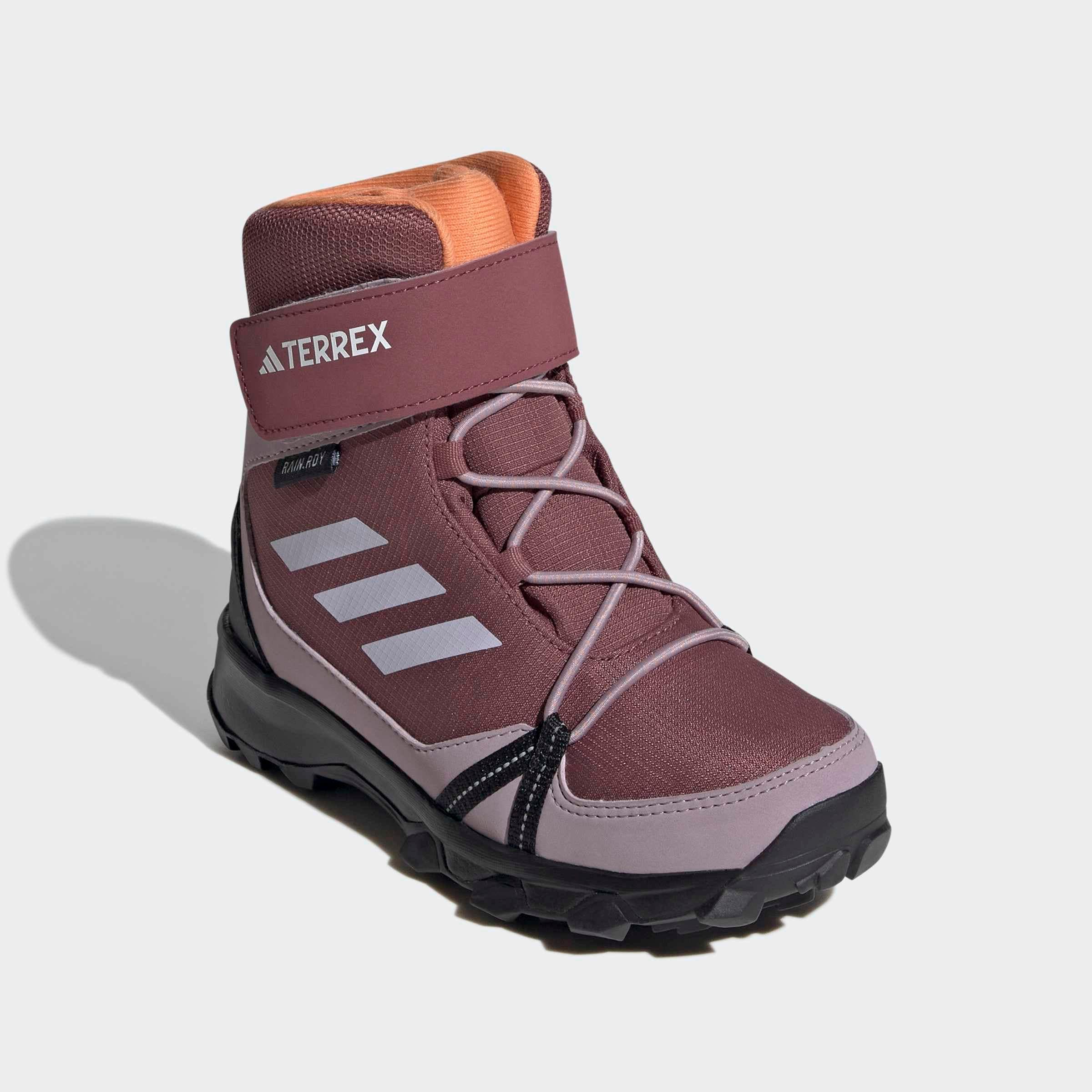 Winterstiefel ADIDAS TERREX "SNOW HOOK-AND-LOOP COLD.RDY WINTER", Gr. 40, rot (quiet crimson, silber dawn, amber tint), Synthetik, Textil, Sportlich, Schuhe, wasserdicht und wärmend Image
