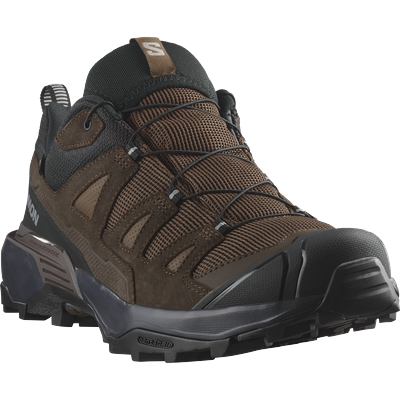 Wanderschuh SALOMON "X ULTRA 360 LEATHER GORE-TEX", Gr. 44,5, braun (schwarz earth), Nubukleder, Synthetik, sportlich, S