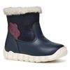 Winterboots GEOX "B IUPIDOO GIRL B", Kinder, Gr. 20, blau (navy), Synthetik, casual, Schuhe, Klettstiefel, Babystiefel Winterstiefel mit Warmfutter