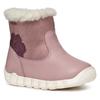 Winterboots GEOX "B IUPIDOO GIRL B", Kinder, Gr. 18, rosa, Synthetik, Glitzer, casual, Schuhe, Klettstiefel, Babystiefel Winterstiefel mit Warmfutter