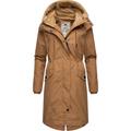 Kurzmantel RAGWEAR "Nicco", Damen, Gr. XL (42), braun (camelfarben), Obermaterial: 65% Polyester, 35% Baumwolle, Innenfutter: 100% Polyester, Wattierung: 100% Polyester, casual, loose fit knieumspielend, hoch geschlossener Ausschnitt, Langarm...