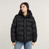 Steppjacke G-STAR "Whistler Short Puffer wmn", Damen, Gr. L, schwarz (dk schwarz), Obermaterial: 100% Polyester, casual, regular fit hüftlang, Langarm Bündchen, Jacken