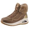 Keilsneaker SKECHERS "UNO RUGGED", Damen, Gr. 37, bunt (braun, goldfarben), Lederimitat, metallic, sportlich, Schuhe, Sneaker, Keilsneaker, Winterboots mit hochwertiger Dämpfung