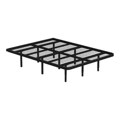 Rize Home Apex Pro 77 1/2" x 81 13/16" x 16" King Black Steel Platform Bed Base