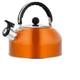 HUJVHV Electric Kettles Whistle Kettle Teapot Durable Stainless Steel Whistle Camping Bottle Lightweight Kettle Suitable for Home Office Restaurant Travel(Orange)