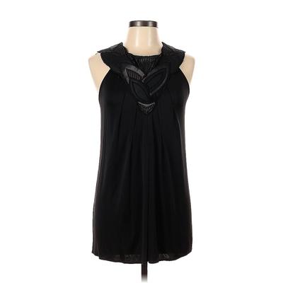 BCBGMAXAZRIA Runway Sleeveless Blouse: Black Tops - Women's Size Large