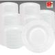 120er Set Essteller Ebro tief 23,5cm Hartglas Suppenteller weiß Teller Geschirr