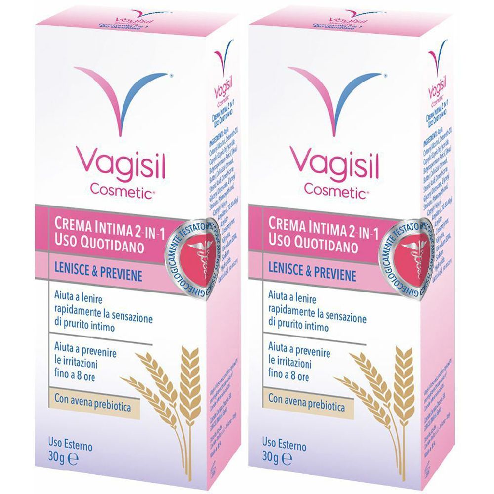 Vagisil Crema Intima 2-In-1 Uso Quotidiano 2x30 g vaginale