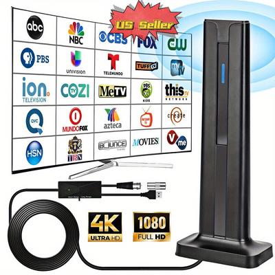 TEMU High 450 Miles Upgraded Tv Antenna -digital Hd Signals 1080p 4k