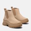 Chelseaboots TIMBERLAND "ROXIE LANEMID CHELSEA BOOT", Damen, Gr. 36, beige (light beige nubuck), Leder, sportlich, Schuhe, Stiefelette, Winterschuhe, Ankle Boots