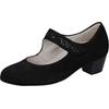 Spangenpumps WALDLÄUFER "HILARIA", Damen, Gr. 8 (42), schwarz, Nubukleder, unifarben, elegant, Schuhe, Abendschuh, Festtagsschuh, Bequemschuh in Schuhweite G (= weit)
