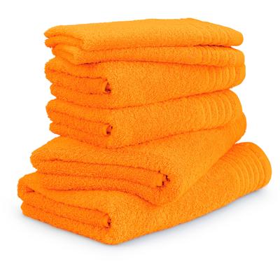 Handtuch Set MÖVE "New Classic", orange, 6 St., Walkfrottier, Obermaterial: 100% Baumwolle, Handtücher (Packung), Gäste-