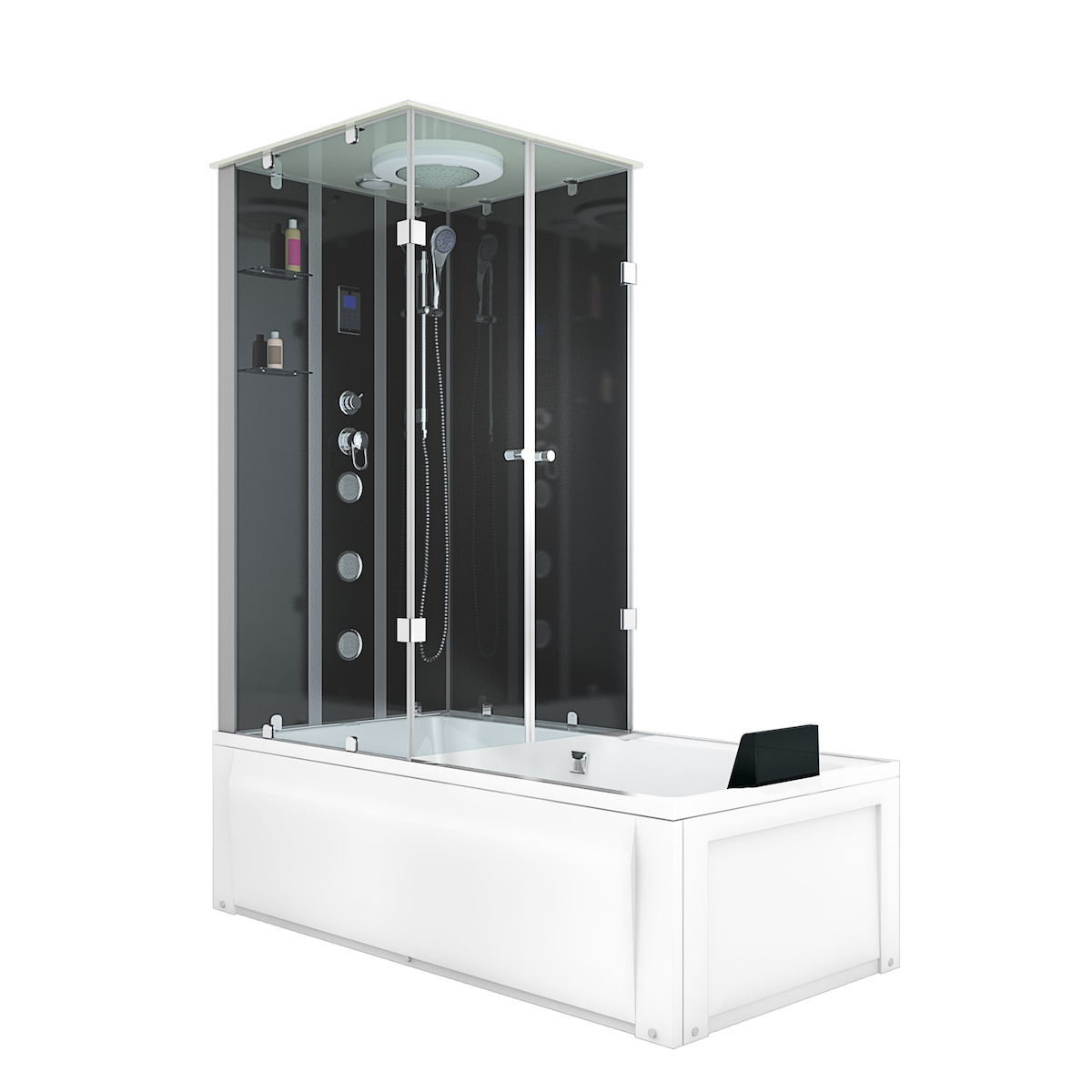 AcquaVapore Whirlpool Wanne Duschtempel Dusche Duschkabine K05-R31-EC 90x180 cm mit 2K Scheiben Versiegelung Image
