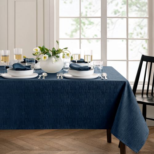 Branam Rectangle Tablecloth, 60 x 144, Navy