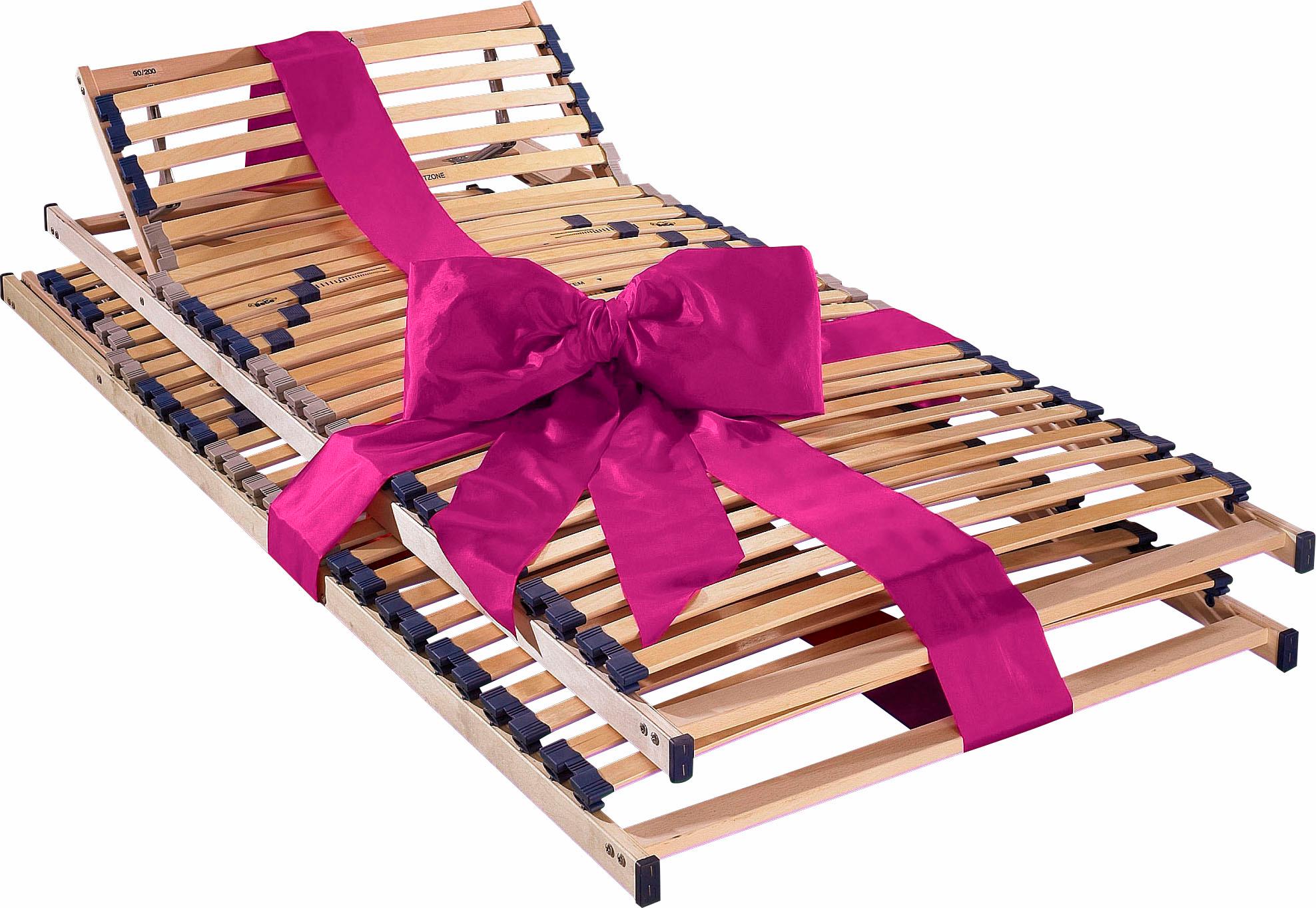 Lattenrost BECO "Noxus Flex K, im Doppelpack", braun, B:80cm H:7,5cm L:200cm, Lattenroste, Lattenrost, mit Härteverstellung, 28 Federholzleisten