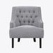 Side Chair - Corrigan Studio® Black Chenille Tufted Side Chair w/ Nailhead Trim & 4 Legs brown, in Gray | 34.00" H X 30.00" W X 28.00" D | Wayfair