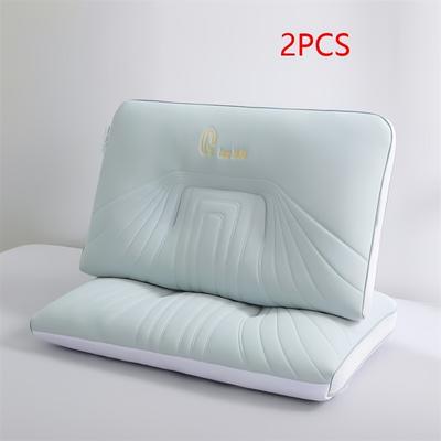 TEMU 2pcs Soft Cervical Care Pillow, Suitable For Room Bedroom, Dormitory, Hotel, Travel, Holiday Gift Image