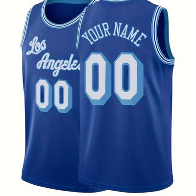 TEMU Custom Men's Basketball Jersey - Personalized Name & Number, Embroidered, Breathable Polyester, S-3xl