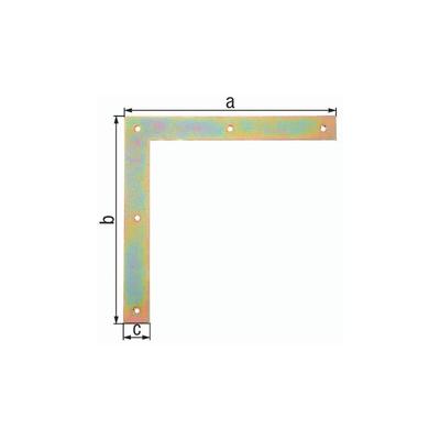 Gah 313098 Tor-Winkel Breite 40 mm Länge 300 x 300 mm Stahl galvanisch gelb verz