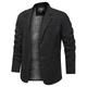 Men's Blazer Business Cocktail Party Wedding Party Fashion Casual Spring Fall 100% Cotton Plain Pocket Buttons Comfortable Single Breasted Blazer Black khaki Army Green