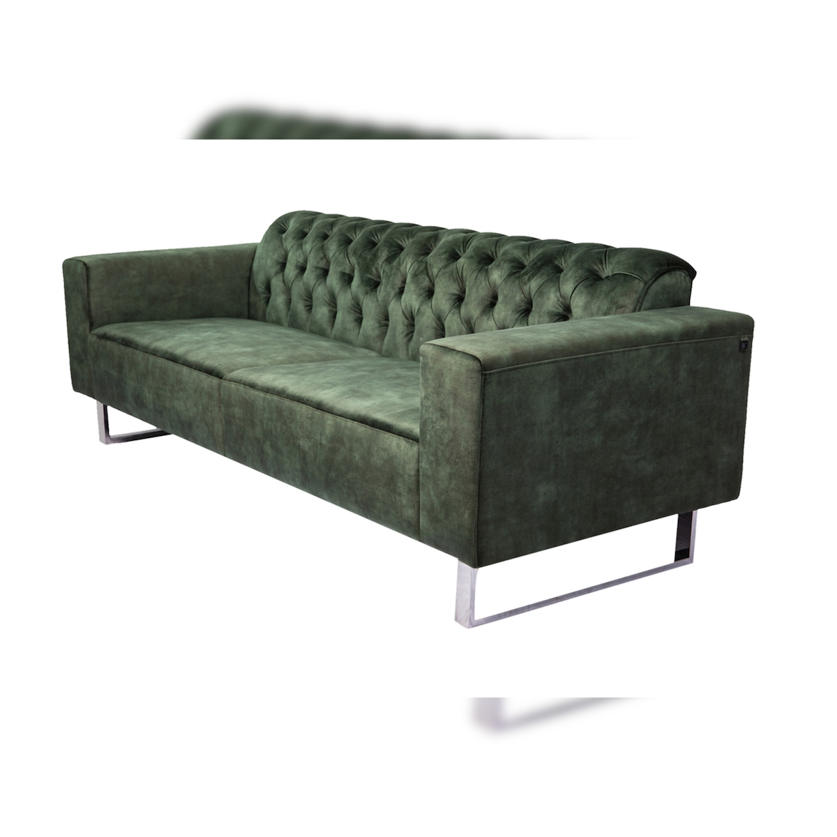 KAWOLA Sofa NILO 3-Sitzer Velvet Vintage moosgrün Image