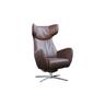 KAWOLA Sessel RANDY Drehsessel mit Wippfunktion Ledersessel Leder braun